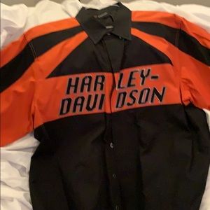 Black orange garage shirt